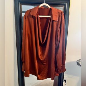 Plus Size Cowl Mini Dress